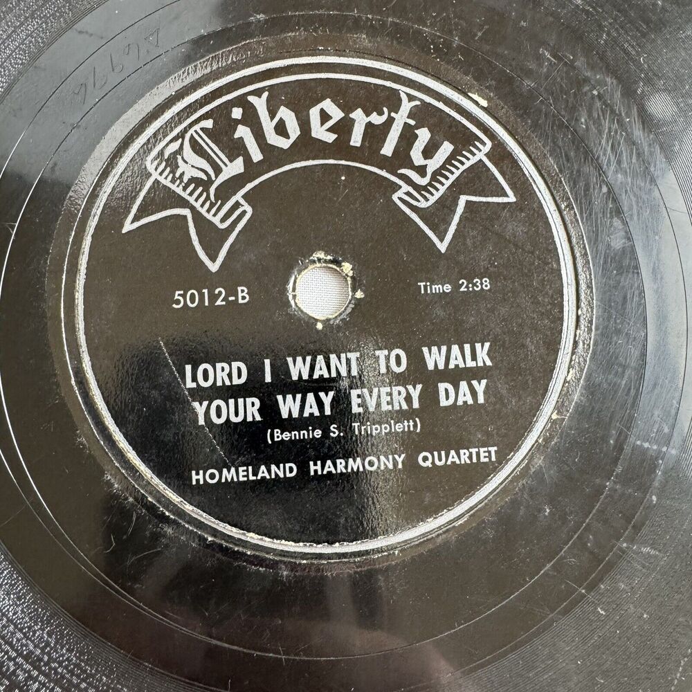 Homeland Harmony Quartet 78 Rpm Shellac 10” Single Leave It Alone Lord I Want To - Picture 2 of 4